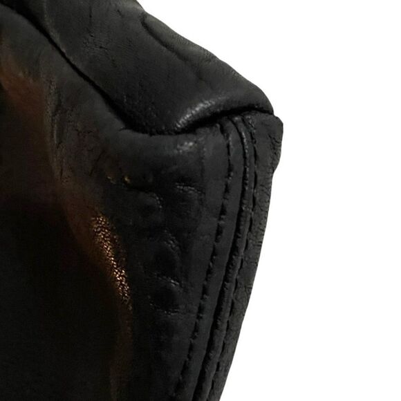 MAXON COLLECTION Italy Leather Wristlet Pouch Convertible Purse Black - Picture 11 of 16